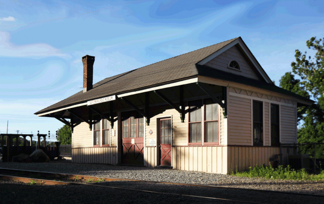 The Suffern Railroad Museum, in parking lot "A", at the corner of Orange and Wayne Ave. It's open to the public on Saturday, from 9am to 1pm, May to October, except holiday weekends (coinciding with the Farmers Market hours). 